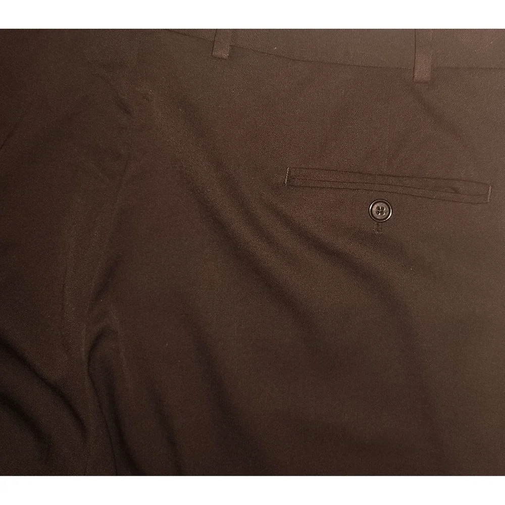 42 Brooks Brothers Black Dress Pants Madison Flat Front Wool Business Trousers
